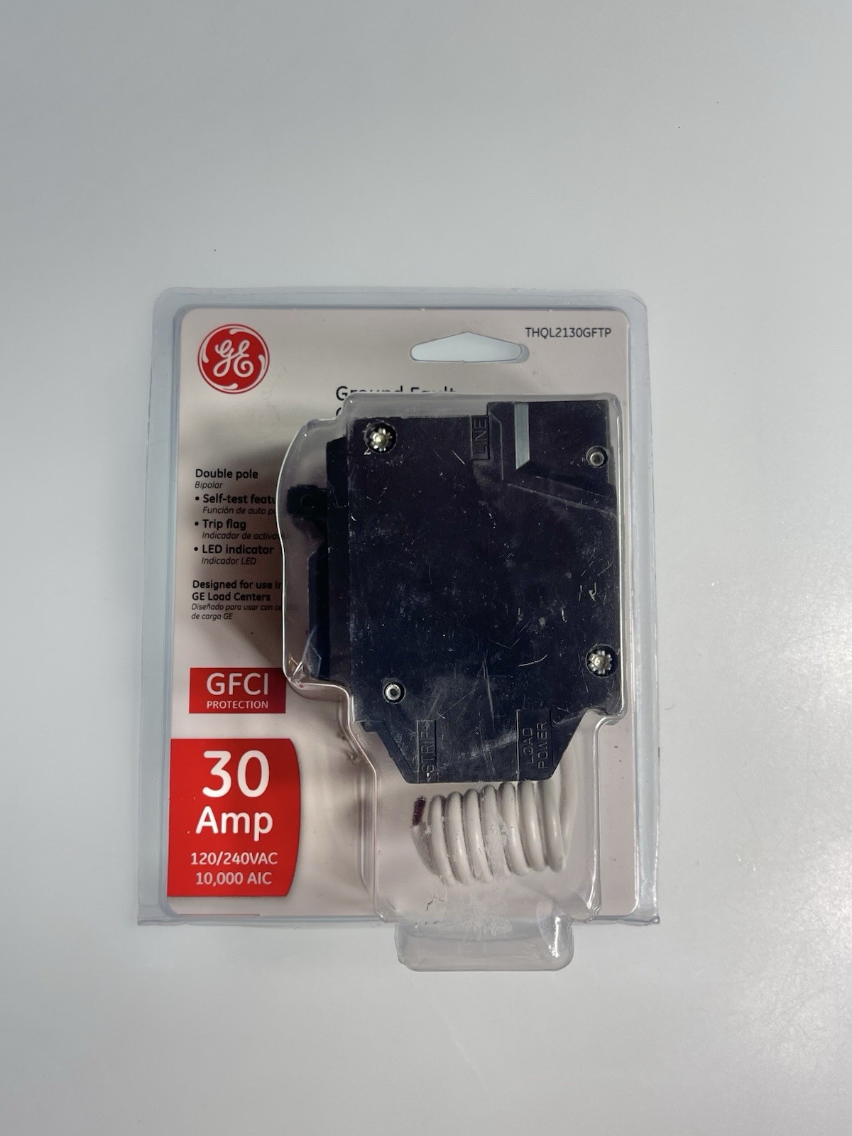 GE 30 Amp 120/240VAC Double Pole Circuit Breaker THQL2130GFTP