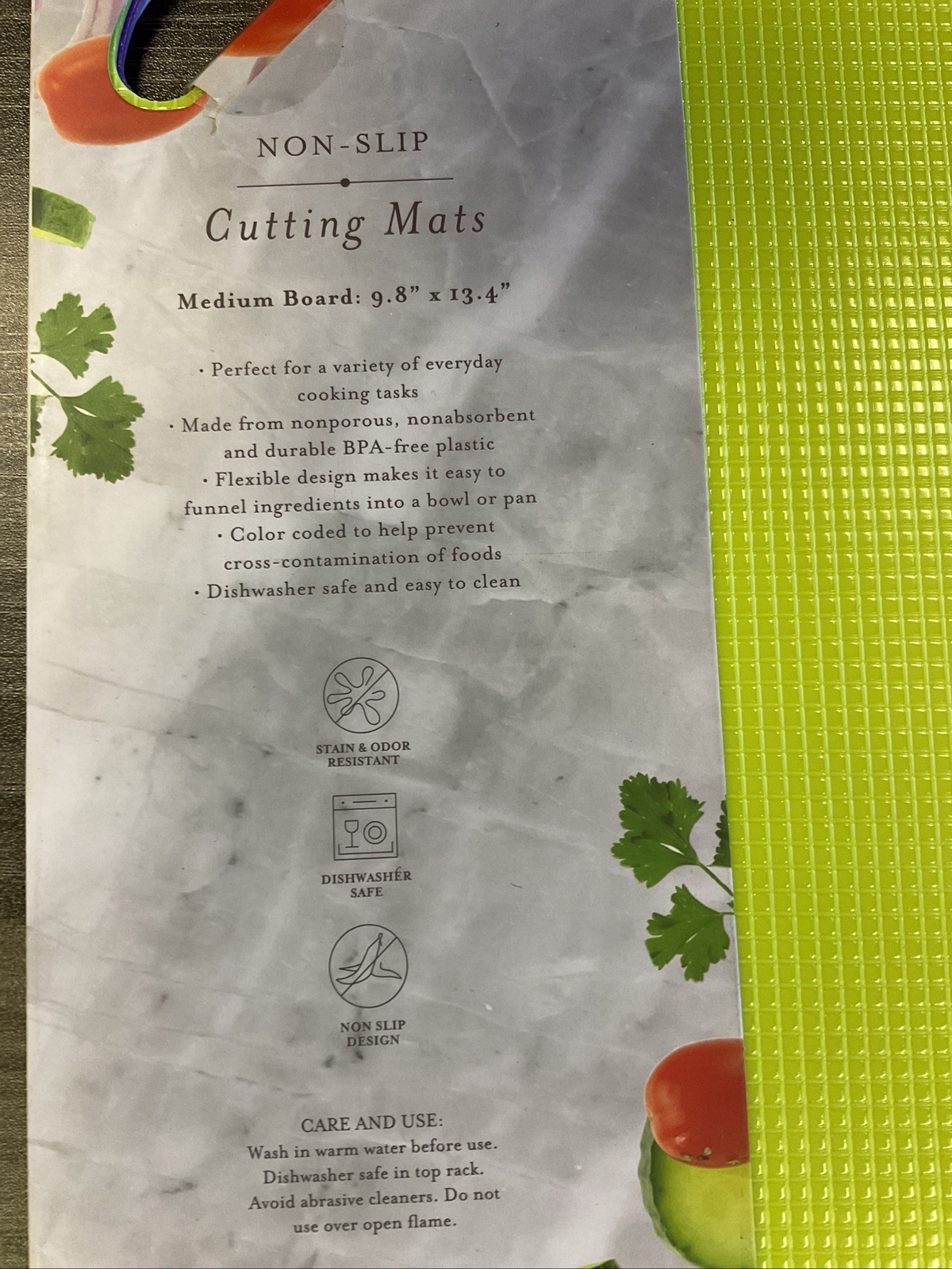 Grip Back Flexible Cutting Mats from Core Kitchen comes 4 bright colors