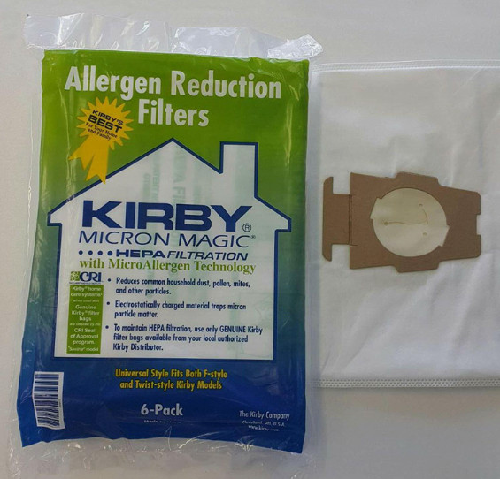 For KIRBY VACUUM BAGS:6 Sentria UNIVERSAL~ F Style MICRON MAGIC Hepa White Cloth