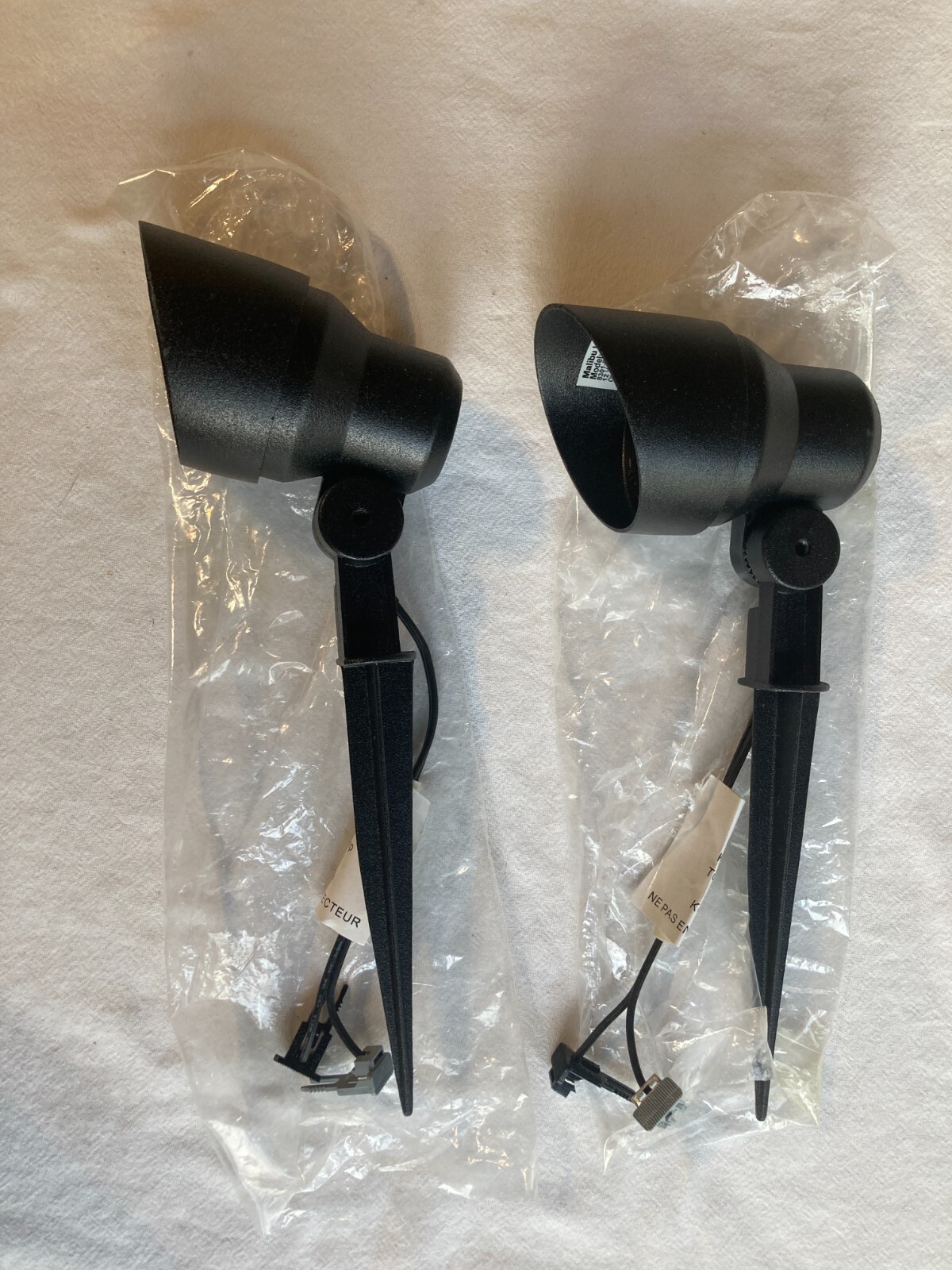 (2) Malibu CL9 8301-9604-01 20W Halogen Premium Cast Metal Floodlight, Black