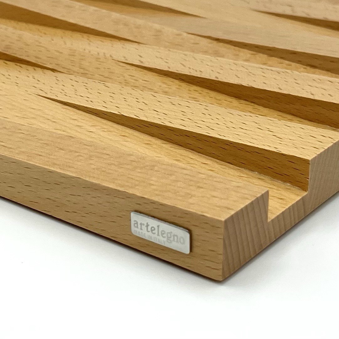 Artelegno Italian Crafted Solid Beech Wood 8” Modern Square Lacquered Trivet