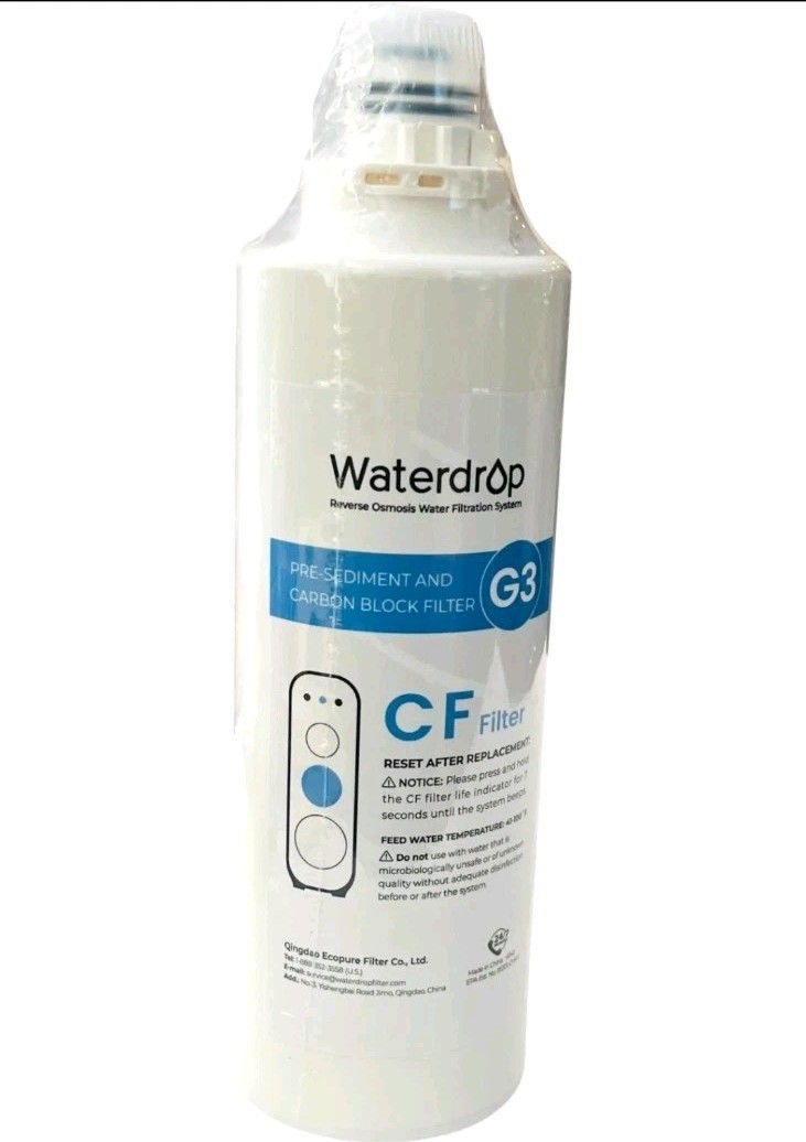 Waterdrop WD-G3-CF Filter Replacement Cartridge G3 CF Pre-Sediment Carbon Block