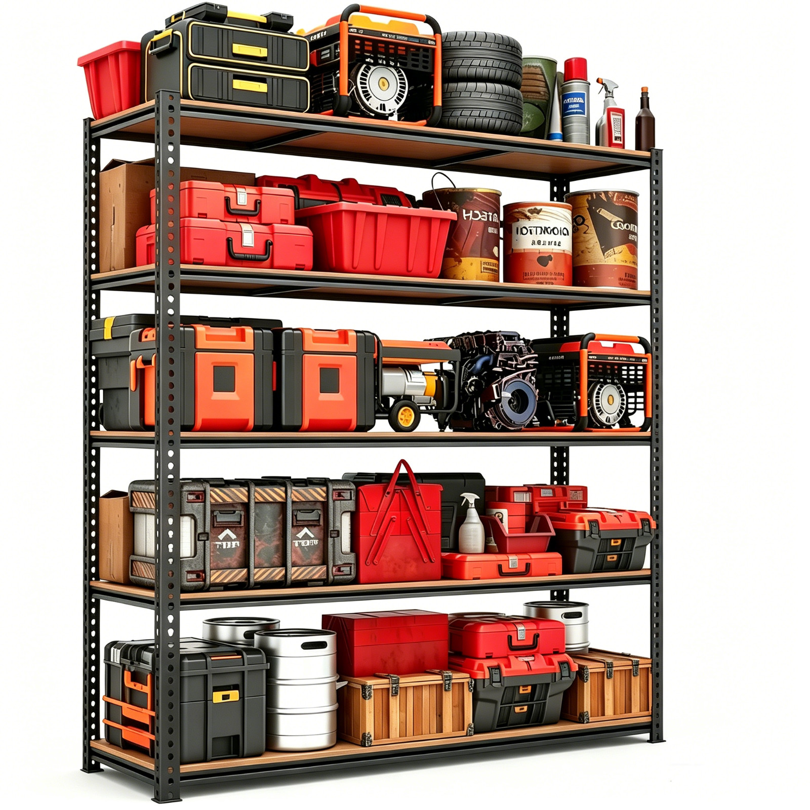 3050LBS Heavy Duty Garage Shelving 5-Tier Metal Storage Shelves Industrial Rack