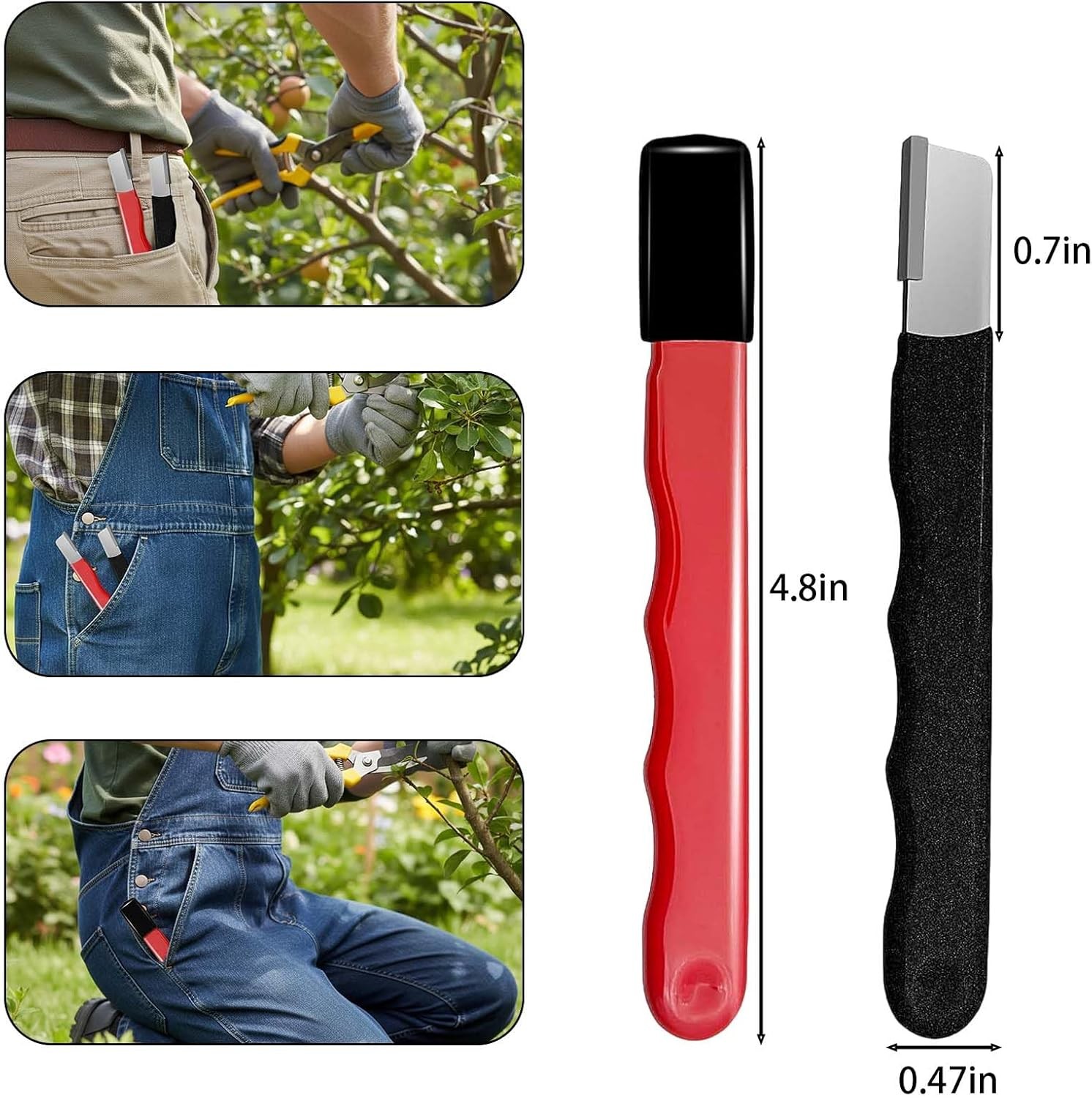 Black/red Garden Tool Sharpener QuickGardening Scissors Sharpener for Lawn Mower
