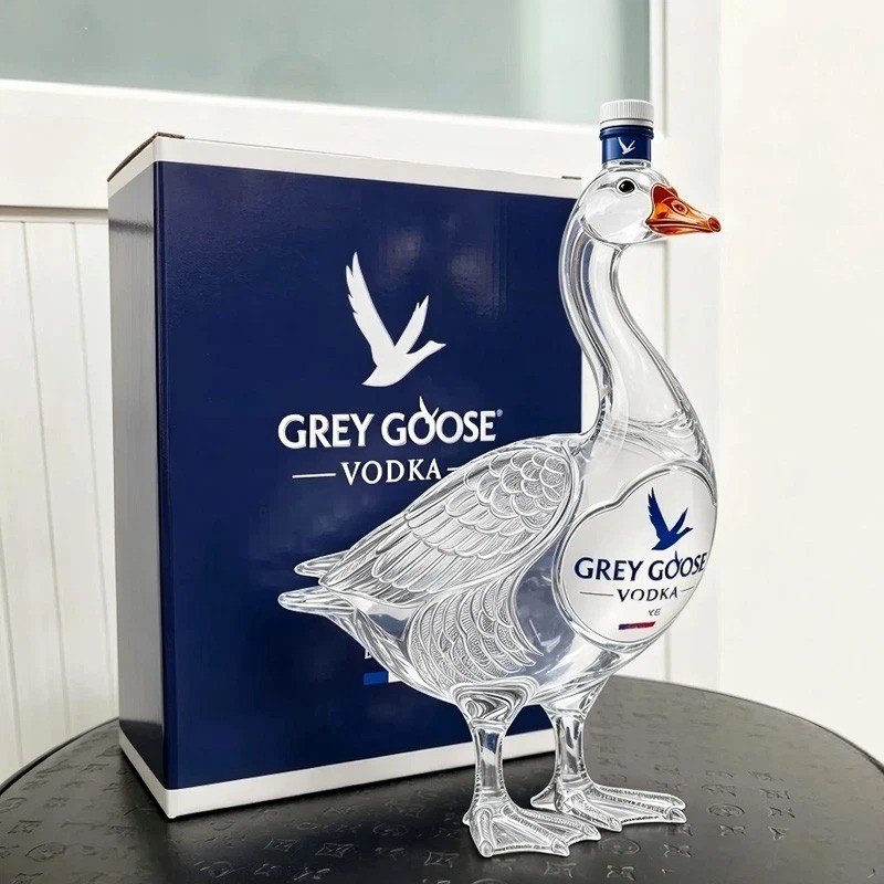 Vodka Decanter Grey Goose Decorative Wine Bottle Collectible Glass For Whiskey