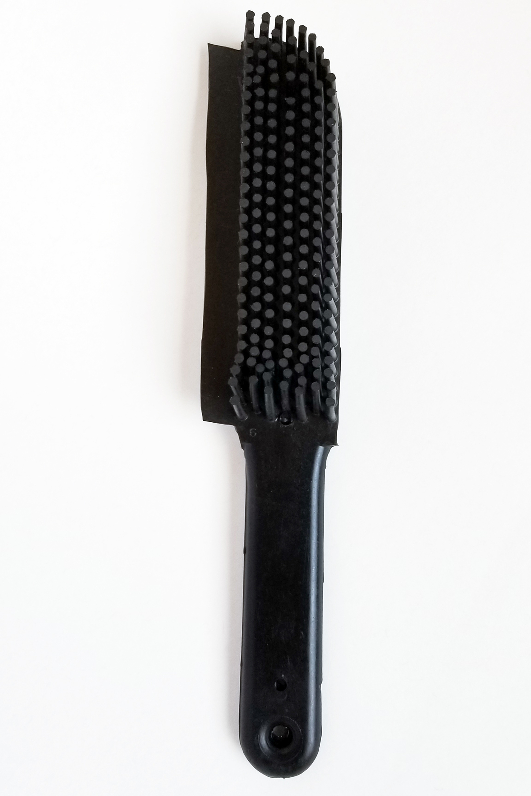 Rubber Bristle Hand Brush With Squeegee – Scrub Sweep & Clean Lint -RANDOM COLOR