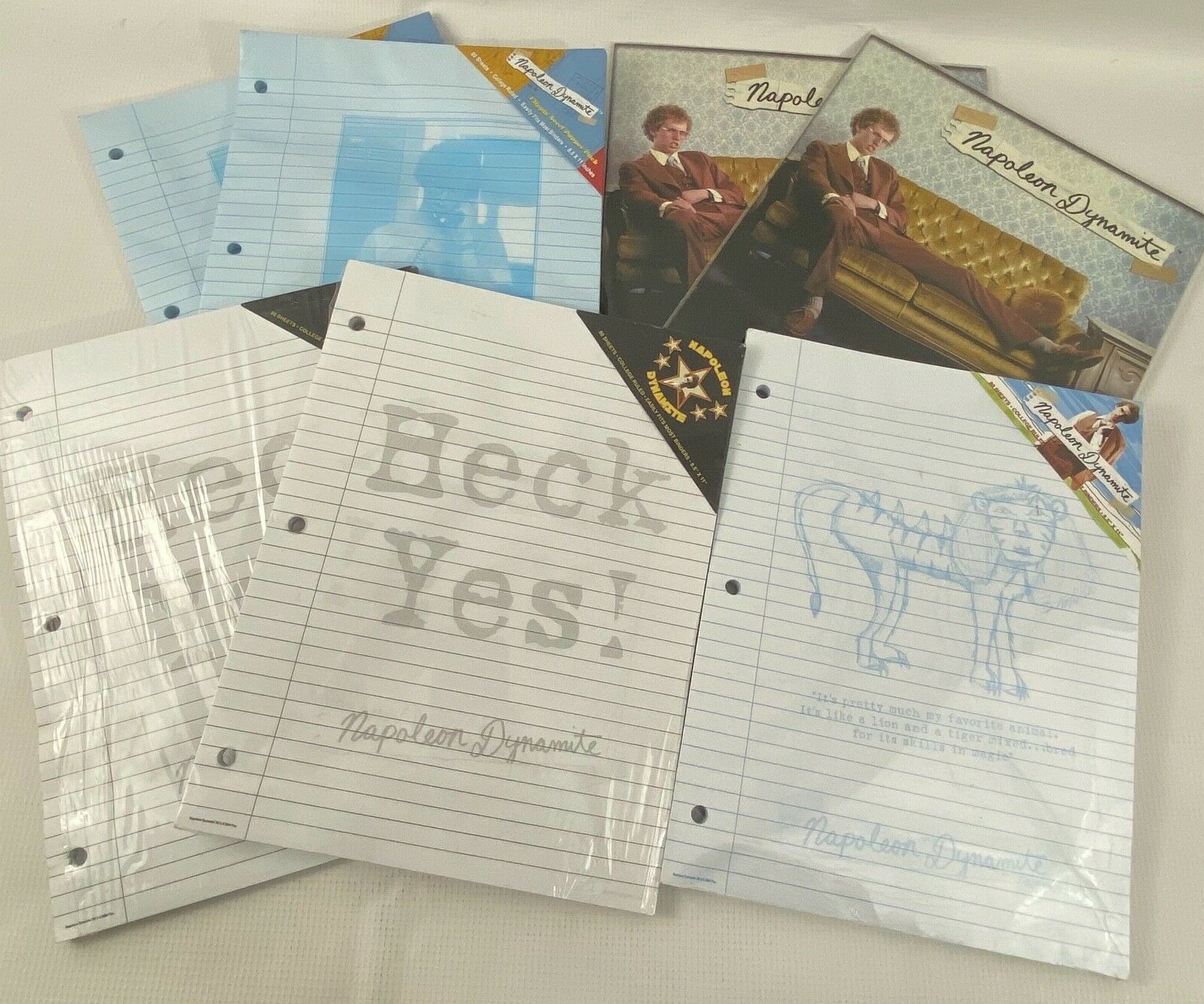 Napoleon Dynamite School Supplies Lot Folders Loose Leaf Paper Heck Yes! Liger