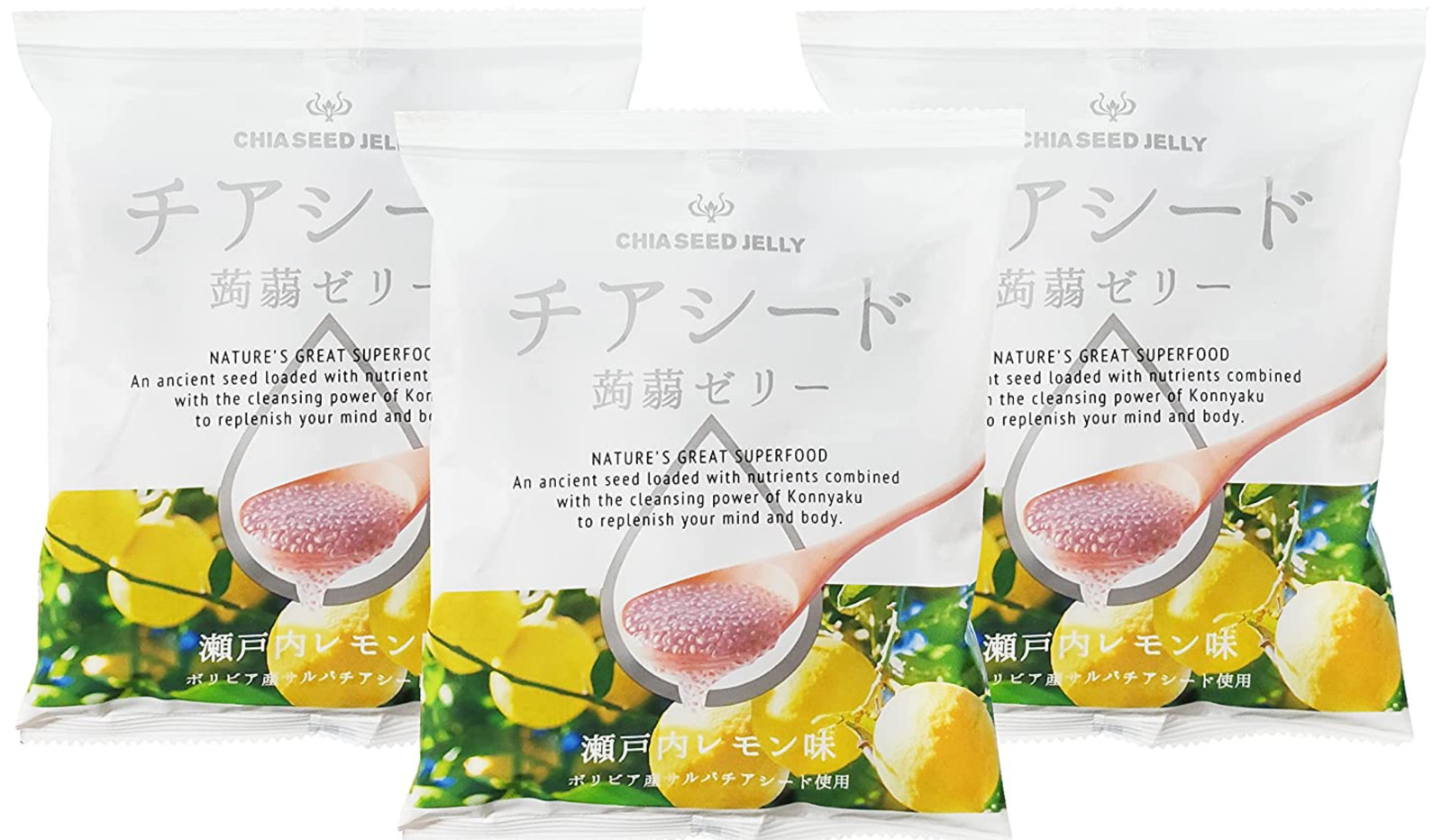 Wakasho Chia Seed Lemon Jelly Nature’s Great Superfood 3 packs – Free Shipping !