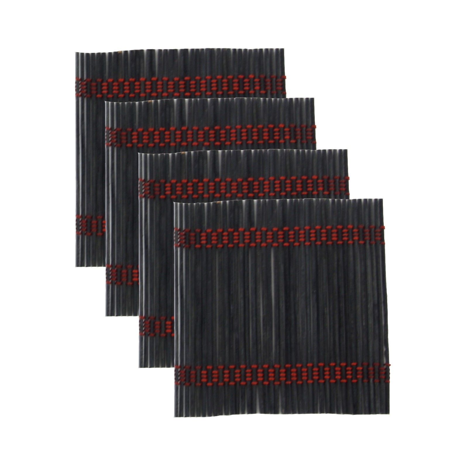 BambooMN Premium Bamboo Matchstick Coasters – 4.25″ x 4.25″ – Square