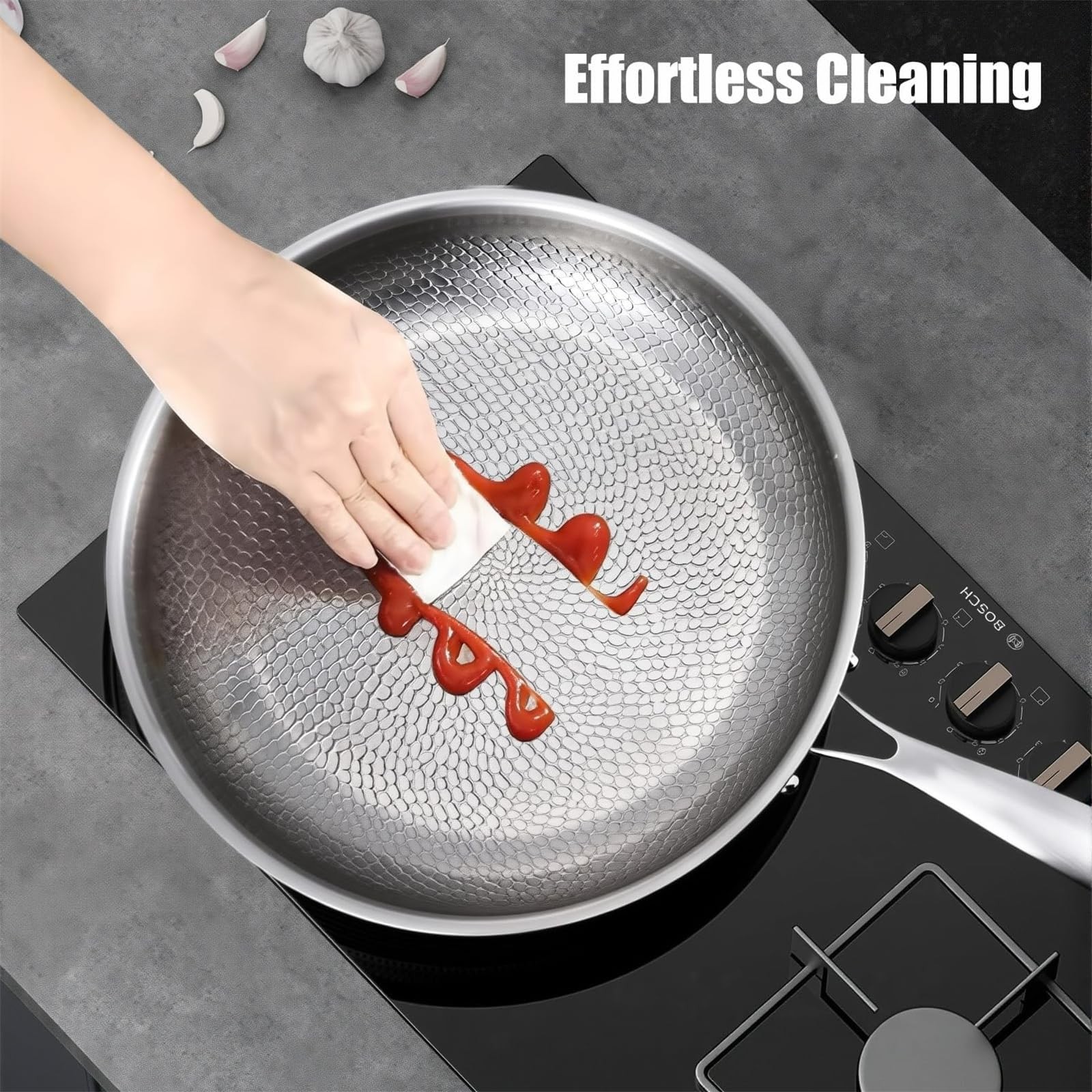 Titanium Hammered Pan Pro, 2025 New Multifunctional Ultra-Durable 11.02IN
