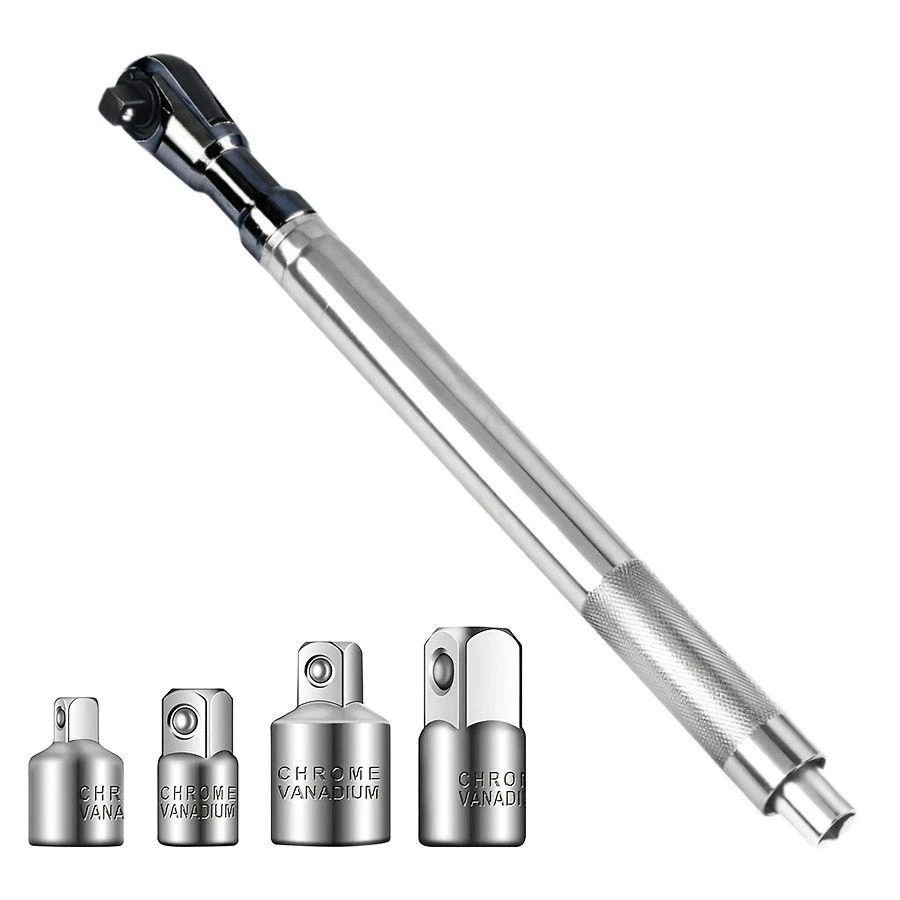 1/2″ Offset Ratchet Extension Bar Wrench with 4 Socket Adapters for Impact Drill