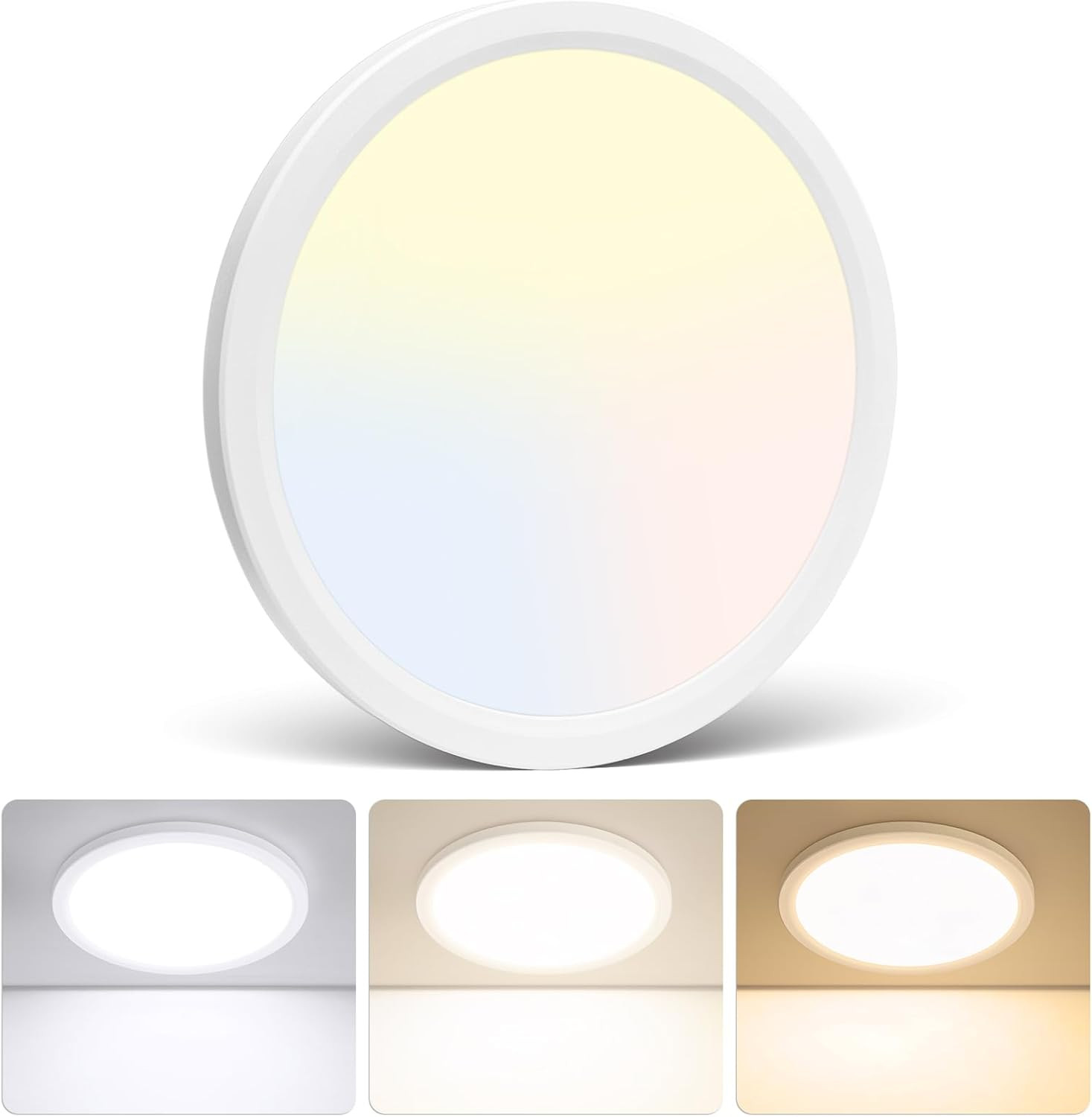 8.5In Dimmable Led Ceiling Light, Ultra Thin Flush Mount Ceiling Light, 3000K/40
