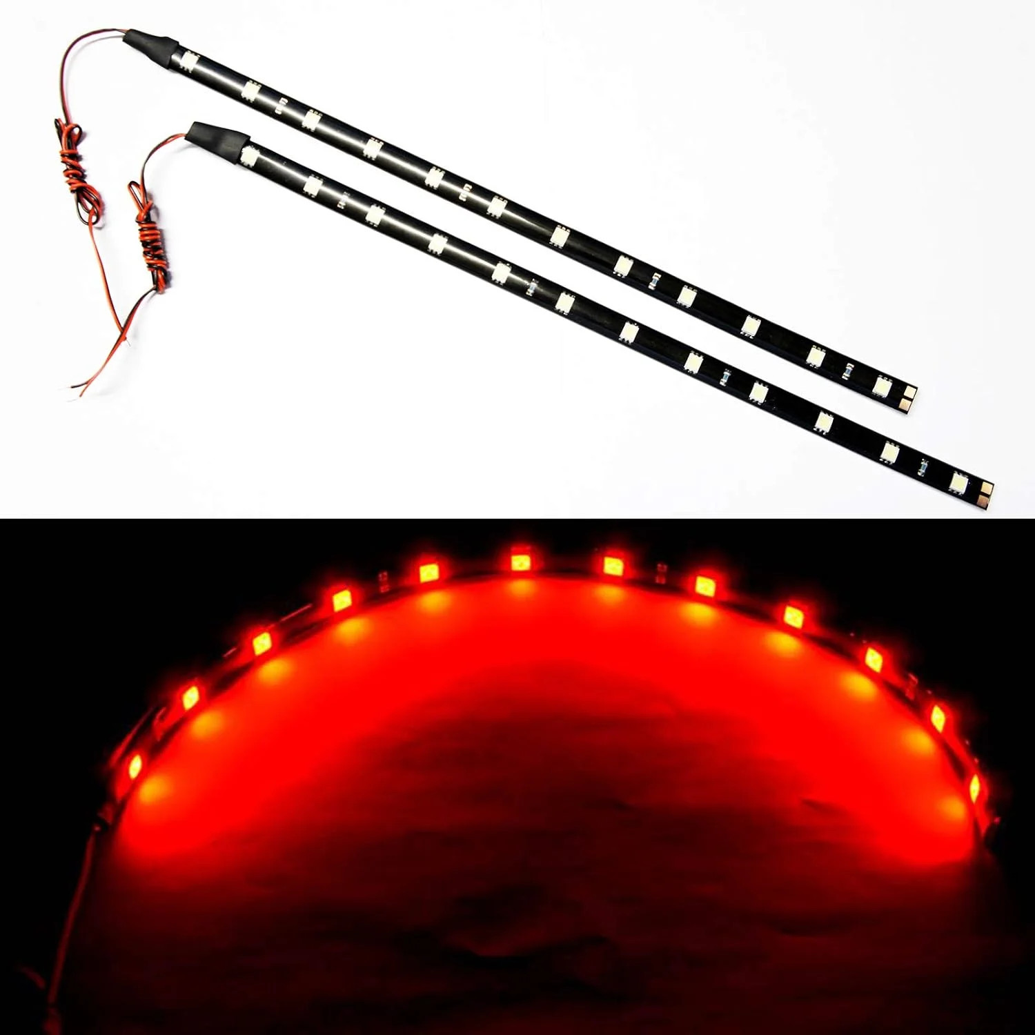 SOCAL-LED LIGHTING 30cm 12″ Red Flexible LED Strips High Power Bright 5050 12 SM