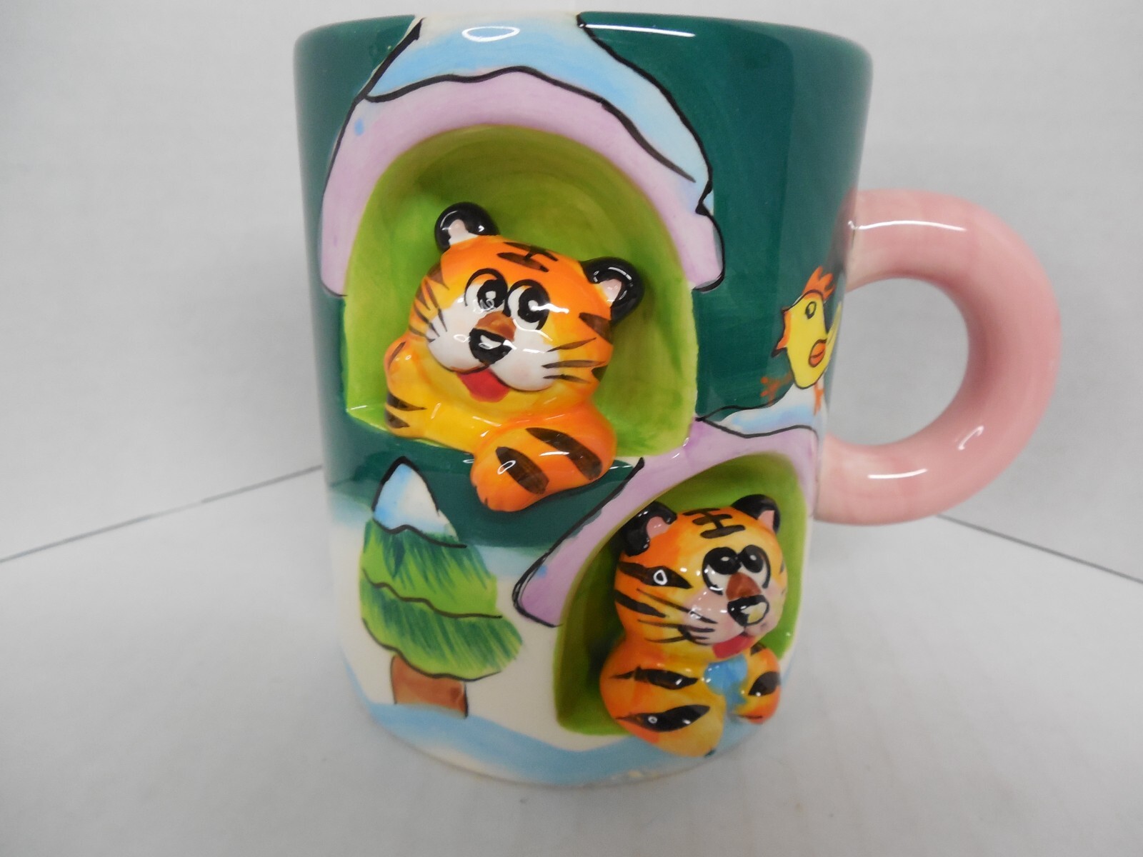 Children Cartoon Tigers 3d ceramic coffee mug 12 oz