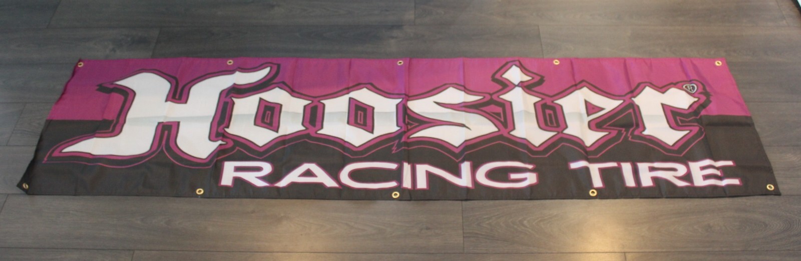 Hoosier Racing Tires Banner Flag Big 2×8 feet Tire Shop Store Mechanic Garage