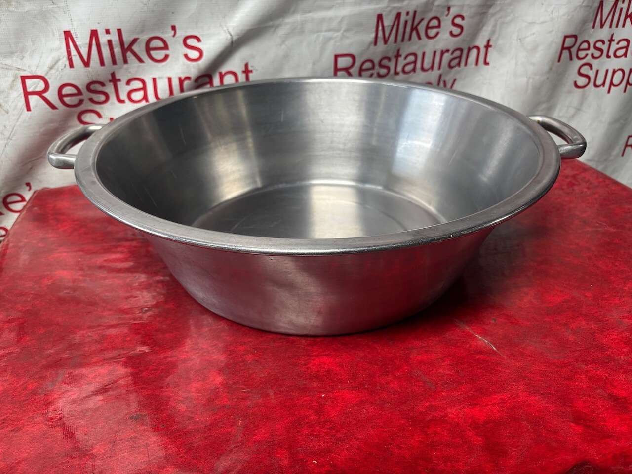 16 Quart 18-1/2″ Round Tapered To 12″ Stainless Steel Mixing Bowl Qt #3481