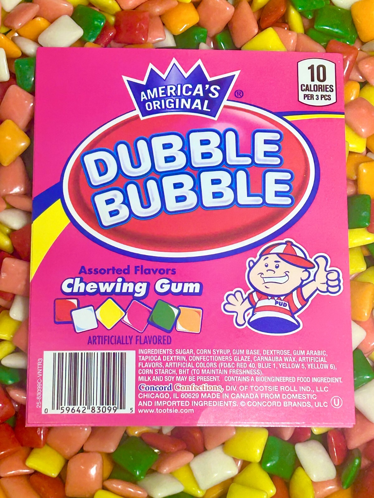 Dubble Bubble Chiclets Assorted Chewing Gum Bulk Candy 1LB 2LB 3LB 4LB 5LB