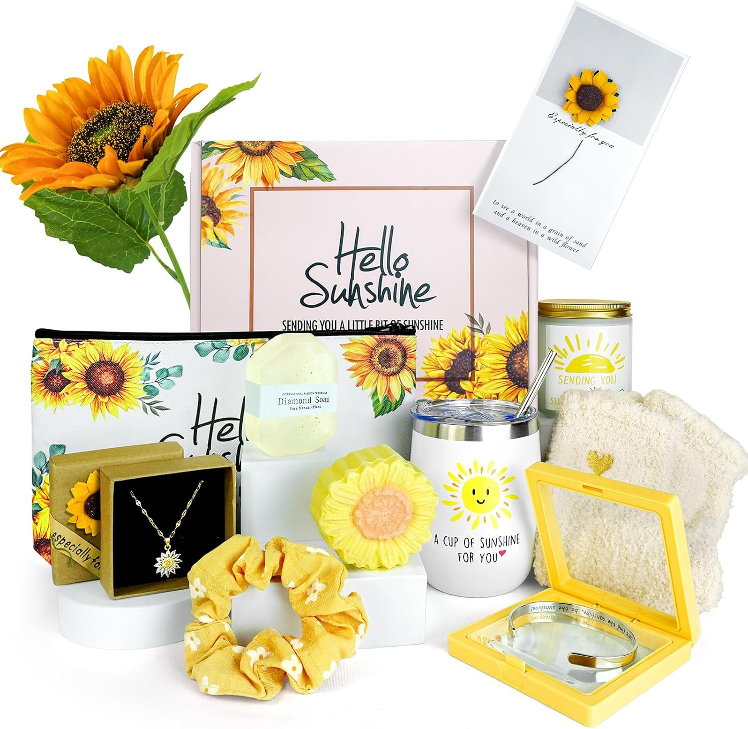 Sunflower Gift Set for Women – Birthday, Thank You, and Graduation Gifts