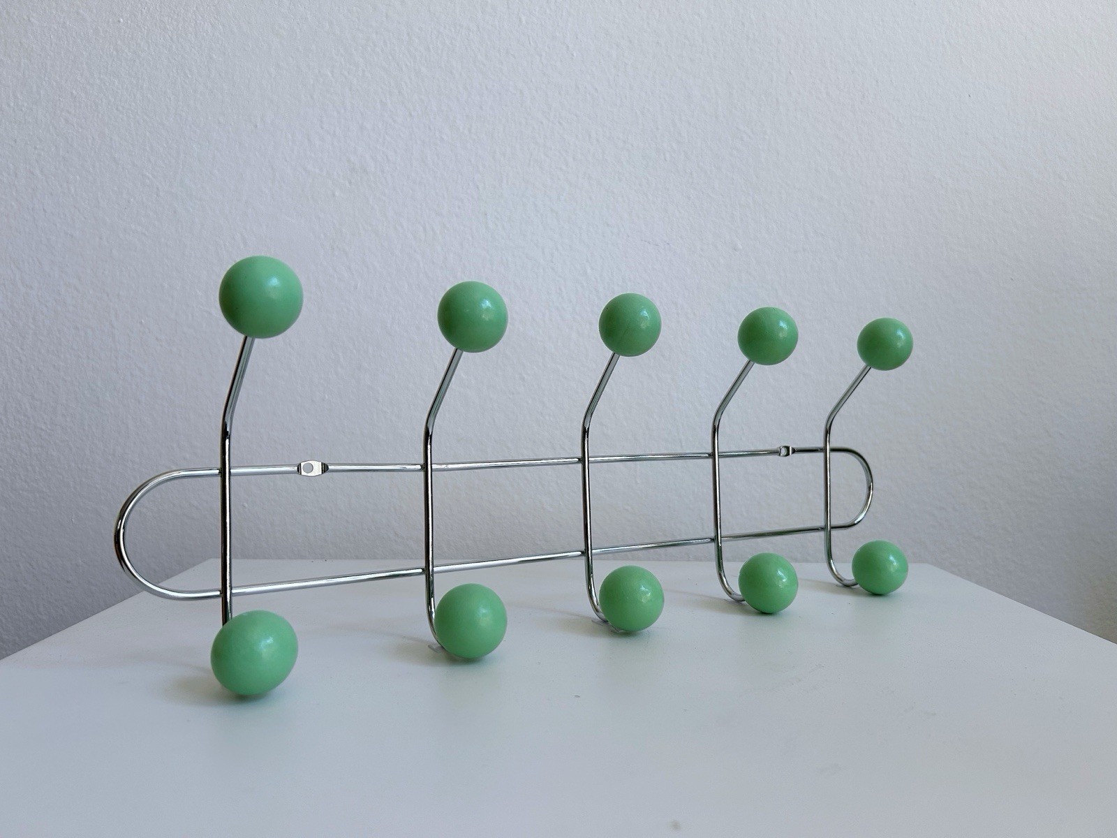 Mid Century Modern Metal Coat Rack Wall Hooks Entryway Organizer Minimalist