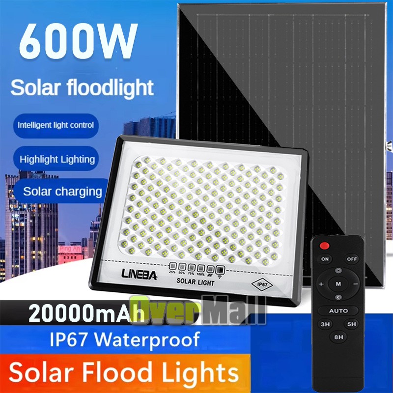 10000000LM LED Solar Security Light Outdoor, IP67 Waterproof Outdoor Flood Light