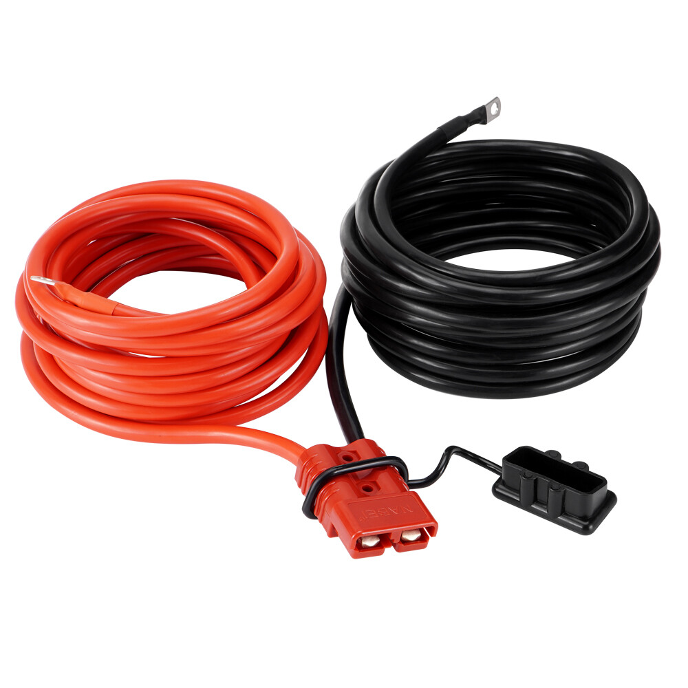 24FT Quick Disconnect Winch Power Cable, 6 AWG 6 Gauge Wiring For Winch Trailer
