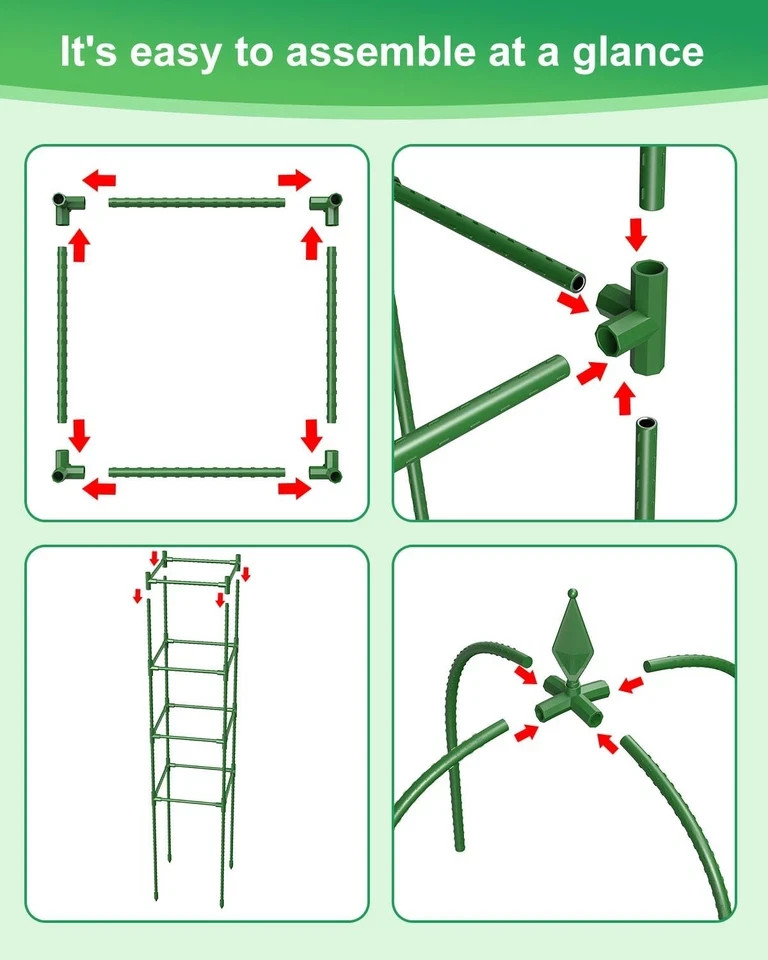 2-Pack 6FT Rustproof Garden Trellis for Climbing Plants – Heavy-Duty Support