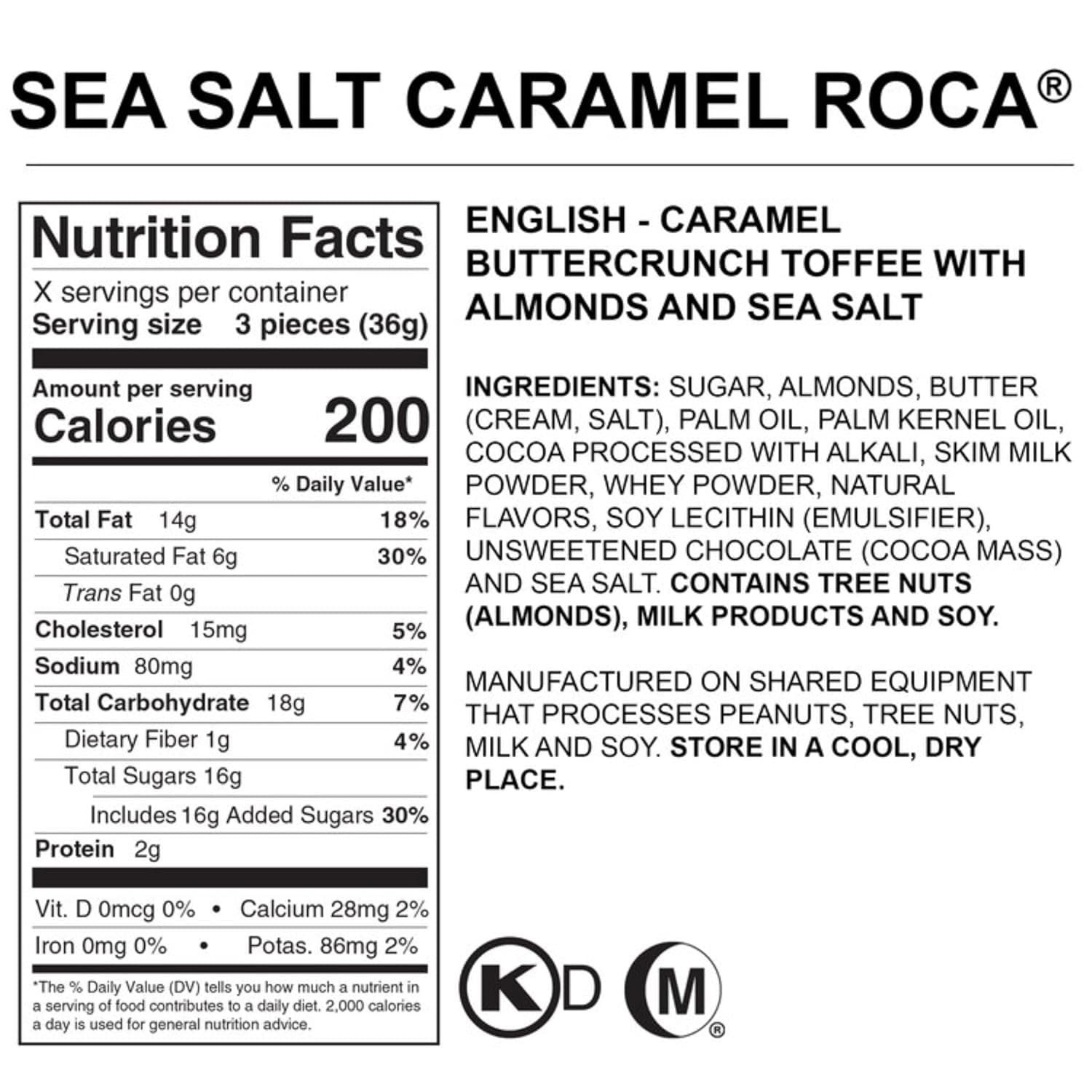 Almond Roca Box – 5oz Individually Wrapped Caramel Buttercrunch Toffee w Almond