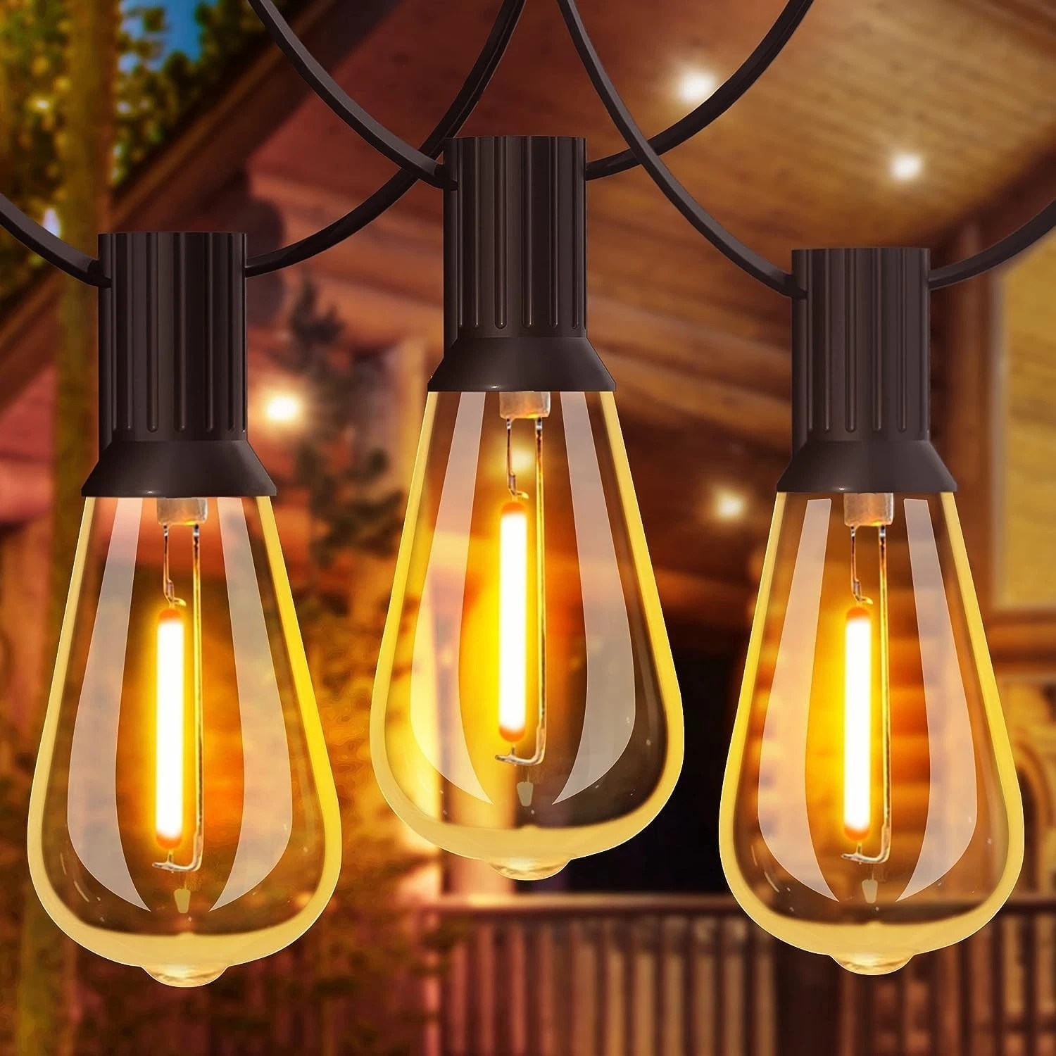 100FT Solar String Lights Outdoor ST38 LED Solar Garland Lights, Patio Garden