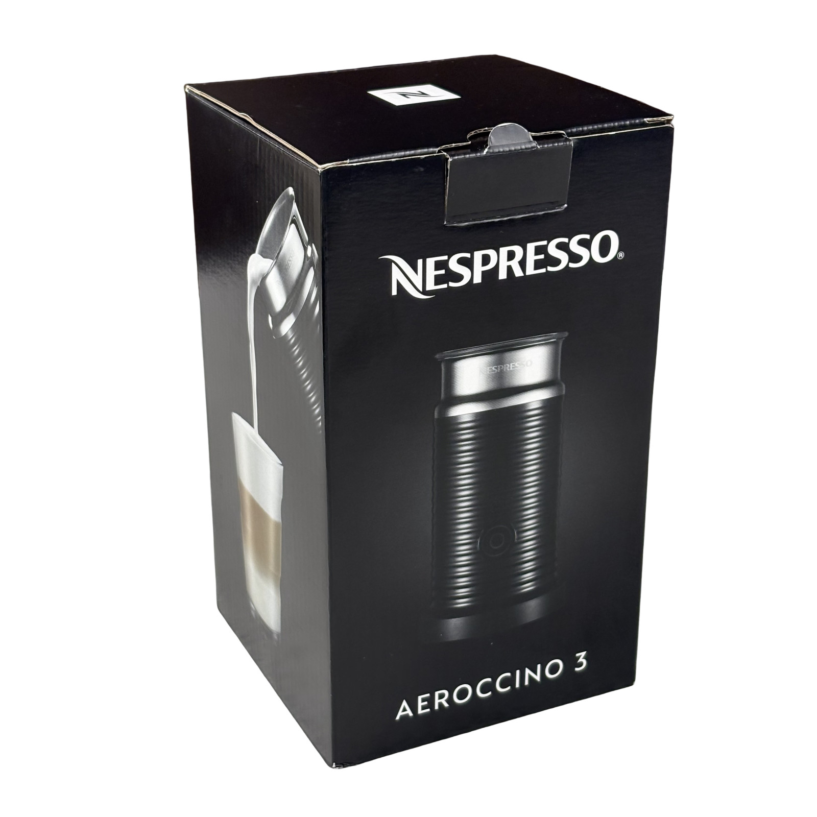 Nespresso Aeroccino 3 Hot & Cold Milk Frother (Steel/Black, Model 3694) NIB!
