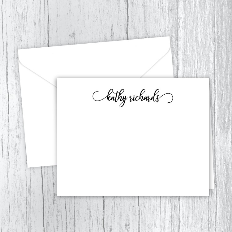 Personalized Note Cards, Personalized Stationery, Folded Note Cards