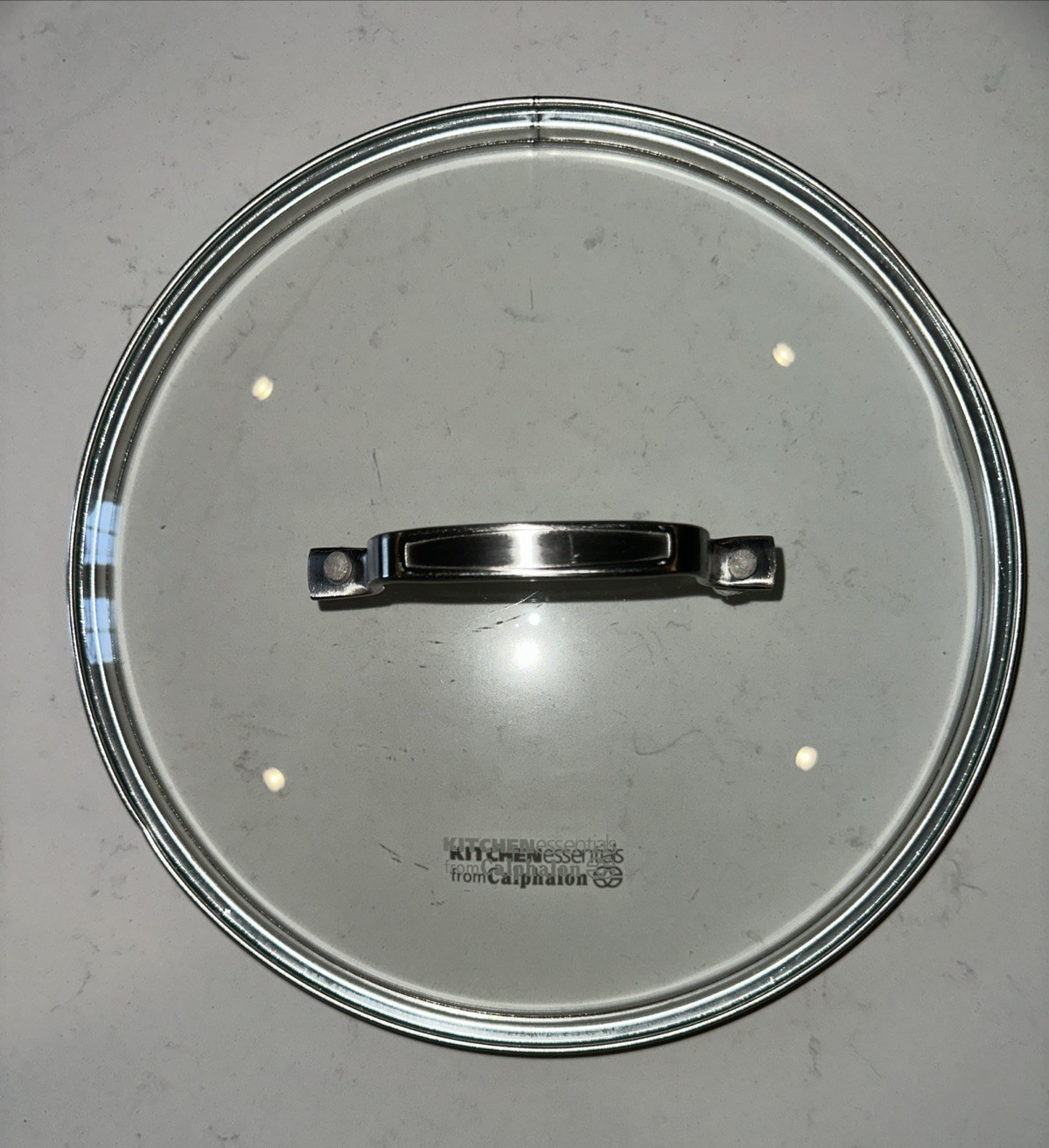 CALPHALON KITCHEN ESSENTIALS 10” OD Glass REPLACEMENT LID 9.75 In INNER DIA.