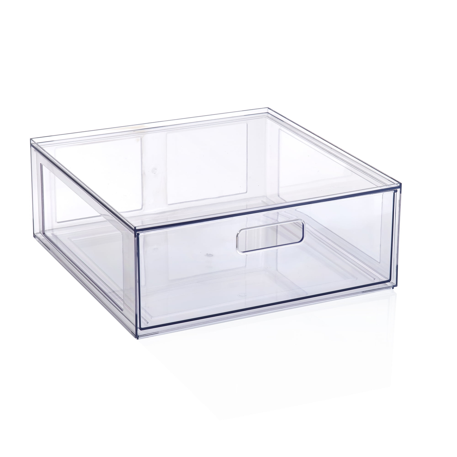 Clear Glossy Plastic Pull-Out Closet Drawer Large Size, Adult Size