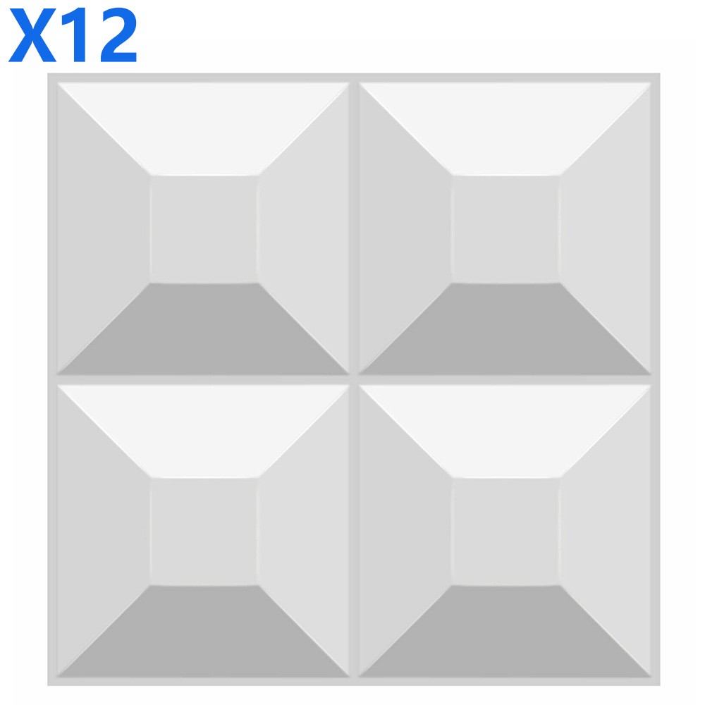 12 Packs Art 3d Peel and Stick Backsplash 12″x12″ Self-Adhesive Subway Wall Tile
