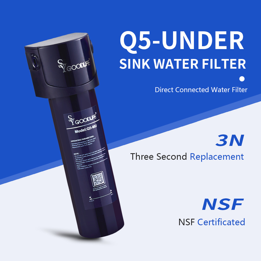 SY GOODLIFE Q5-MU 8000Gallons Under Sink Water Filter Reduces impurities,Odors