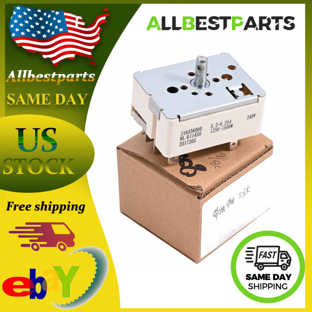 316436000 1155394 For Frigidaire Range Stove Burner Infinite Control Switch NEW