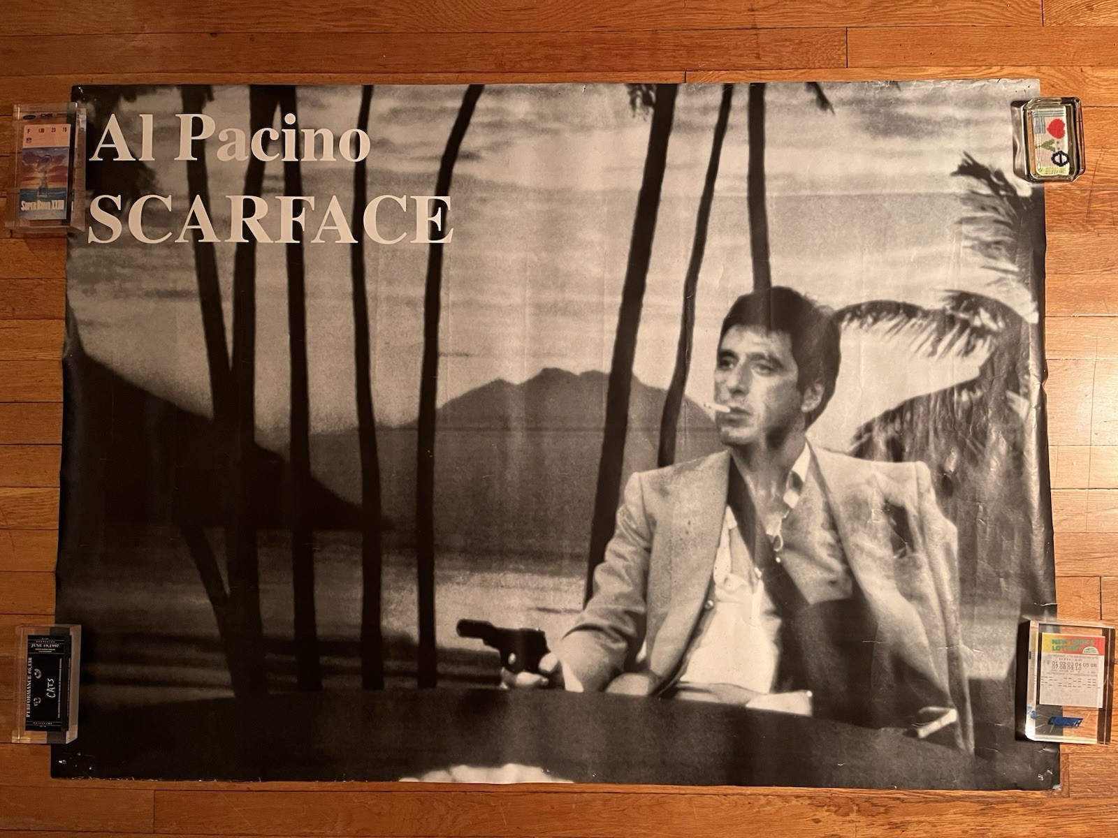 VINTAGE 90s Al Pacino Scarface Huge Subway Size Poster 37-1/2 x 52-1/2
