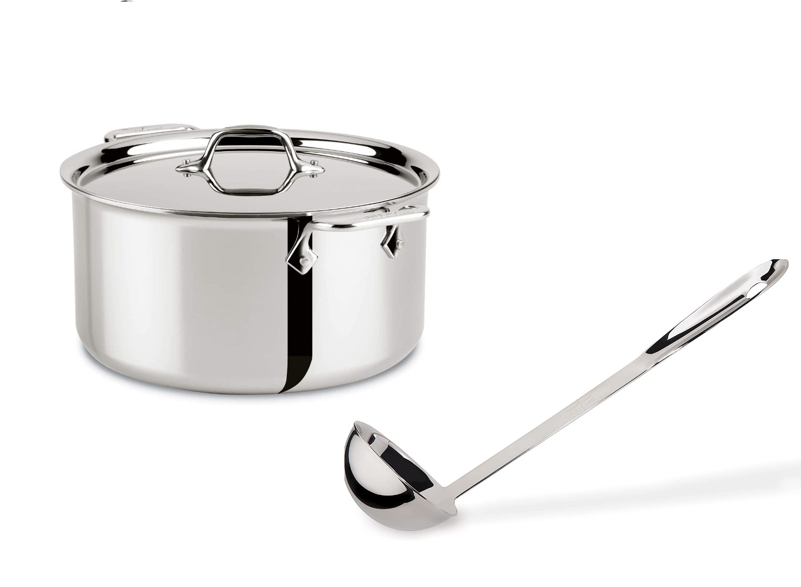 All-Clad 8-Qt 4408 SS D3 8-qt Ultimate Soup Pot with All-clad 14-inch Ladle