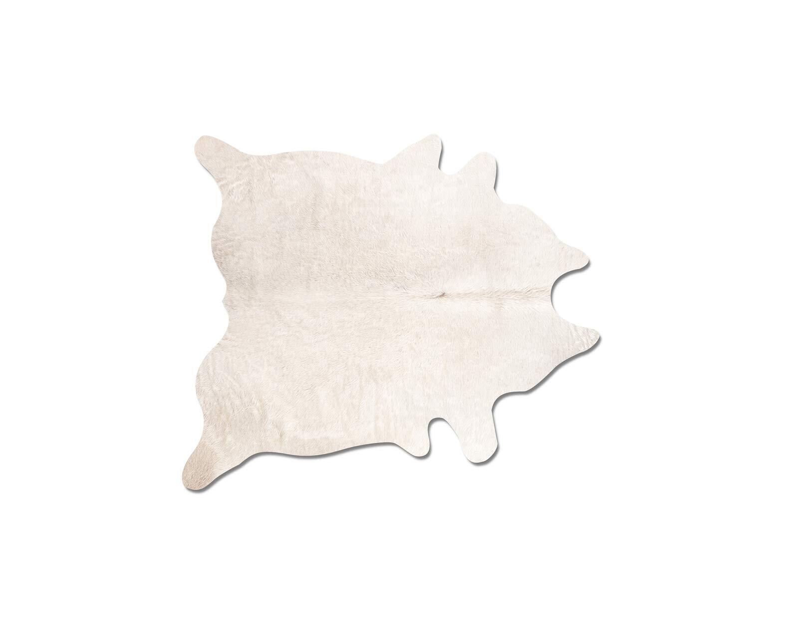 60 X 84 Off White Cowhide Rug