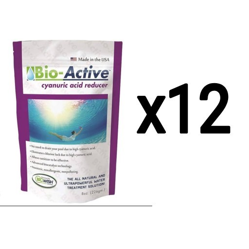 (12 PACK) Bio-Active Cyanuric Acid and Conditioner Reducer 8 ounce pouch
