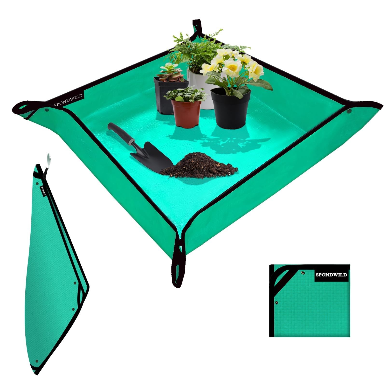 29.5×29.5 Inch PE Waterproof Succulent Gardening Portable Repotting Mat