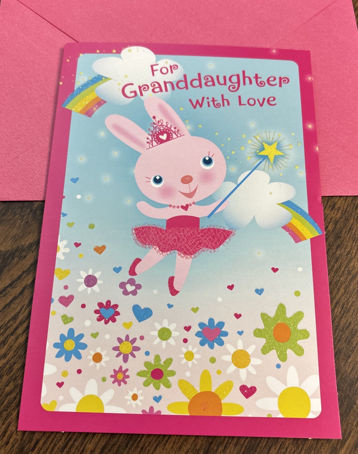 Birthday Granddaughter Love Sparkle and Smiles 5”x7” Hallmark Greeting Card