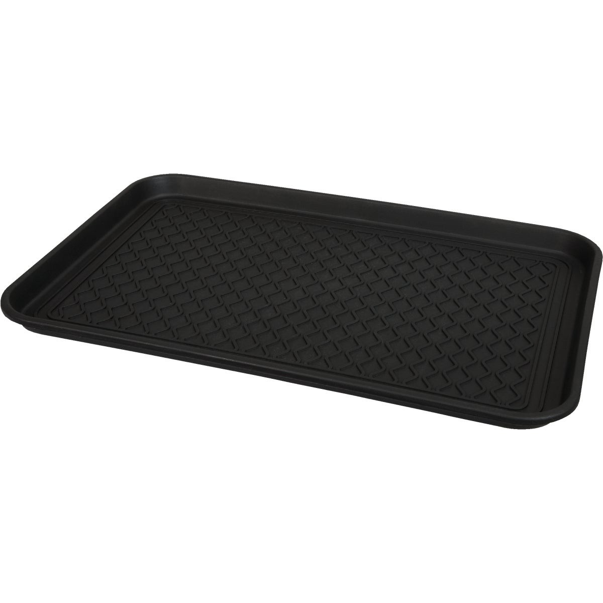 15.75 In. x 23.5 In. Black Recycled Plastic Rectangular Boot Tray KS151(ST) SIM