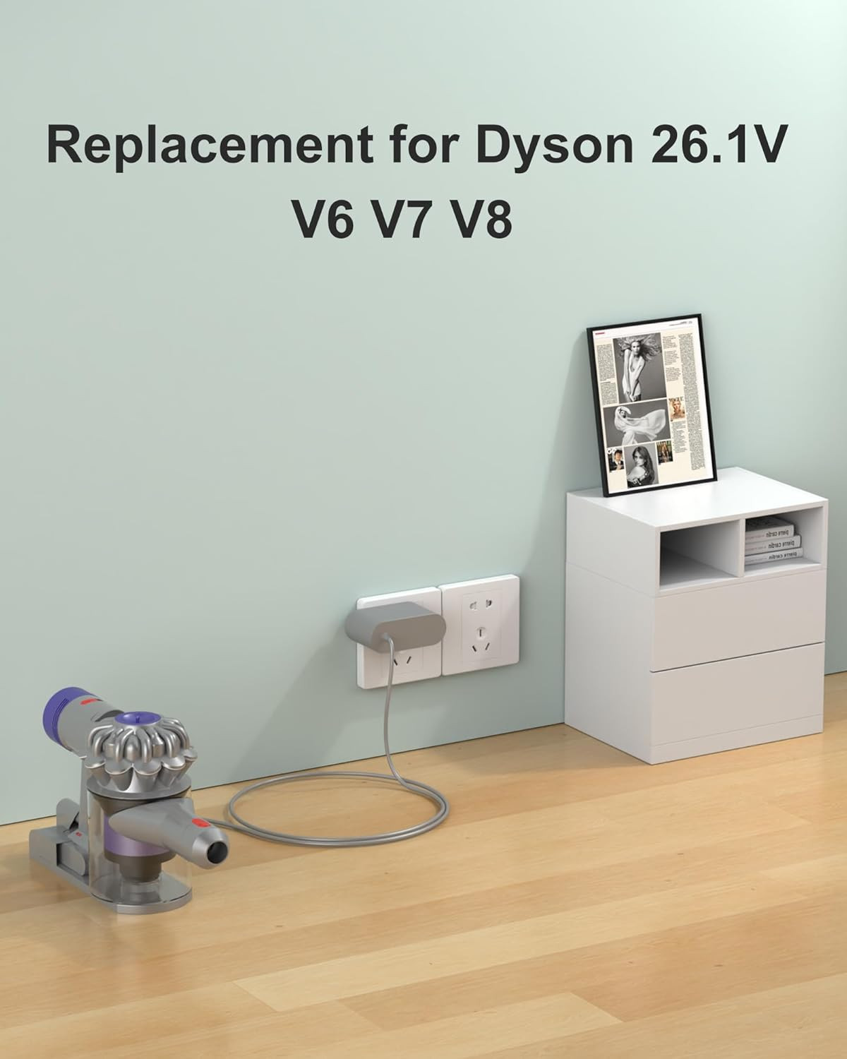 26.1V Replacement for Dyson Charger Compatible with Dyson V6 V7 V8 Car+Boat C…