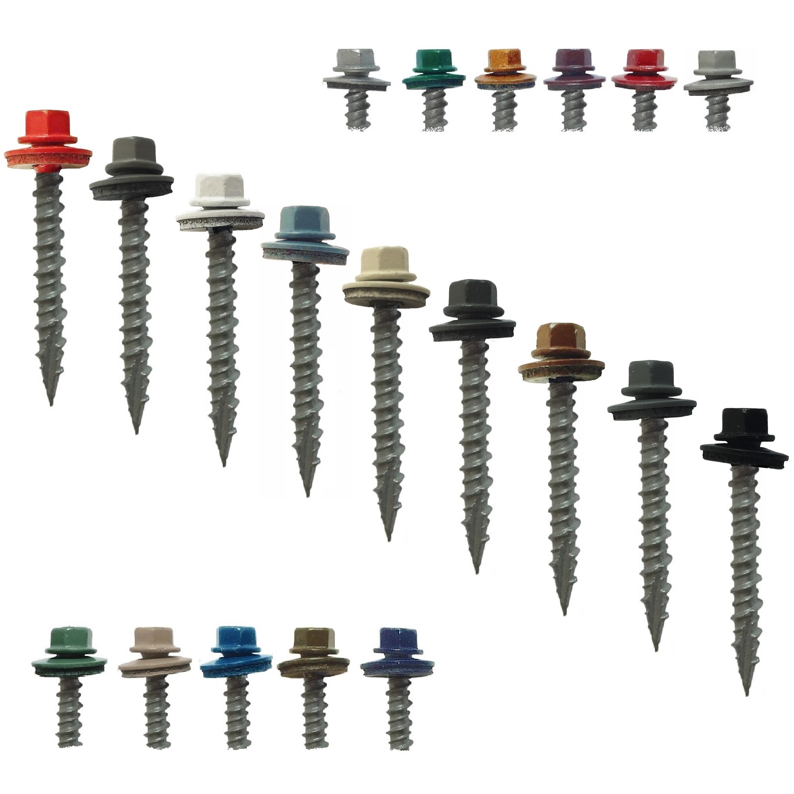METAL ROOFING SCREWS: 10 x 1-1/2″ (1000) Colored Metal Siding and Roofing Screws