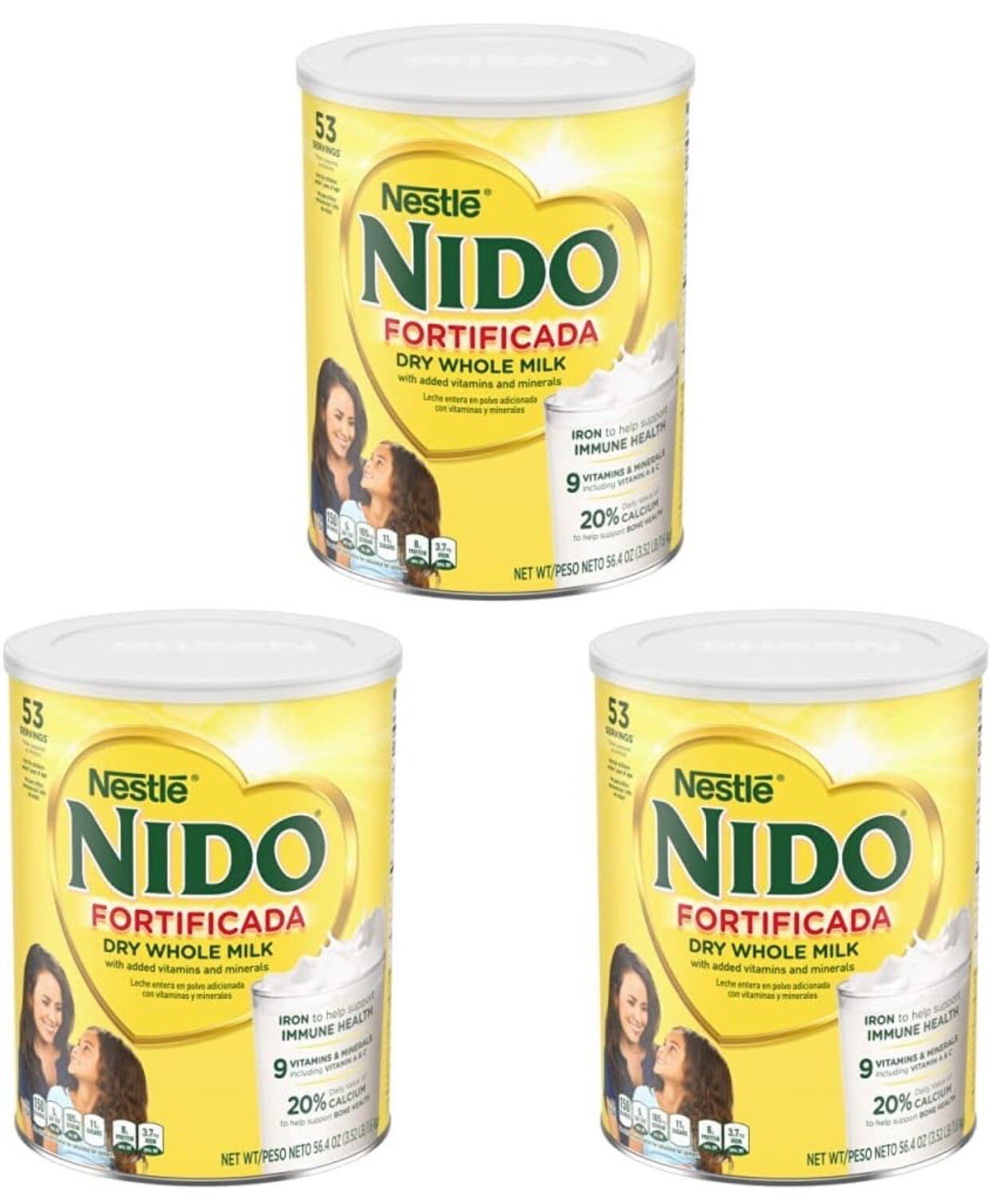 *3 Pack **Nestle NIDO Fortificada Powdered Milk Drink (3.52 Lbs)~Total 10.56 Lbs