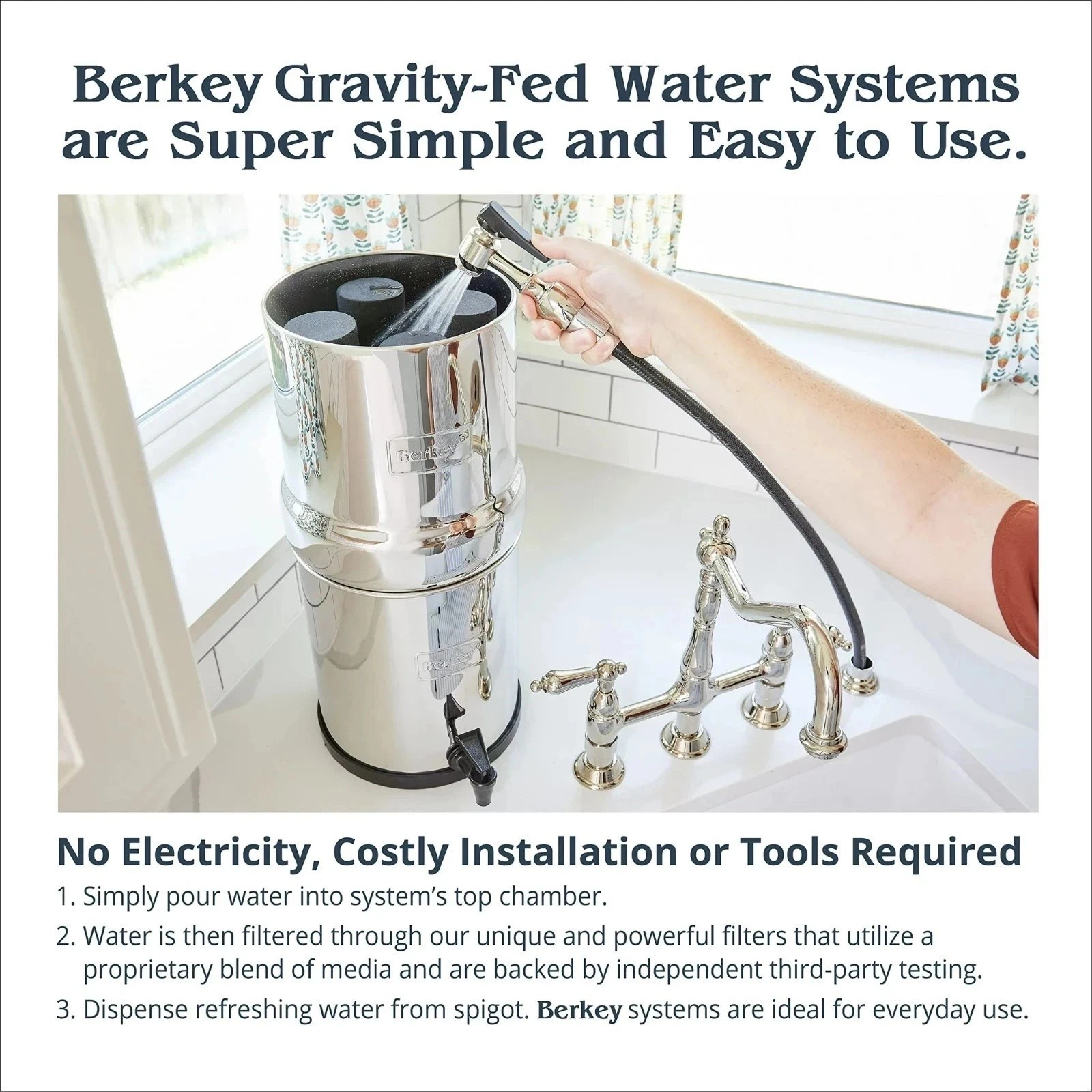 2 Combo, Authentic Black Berkey Filters, PF-2 Fluoride Water purifiers & filters