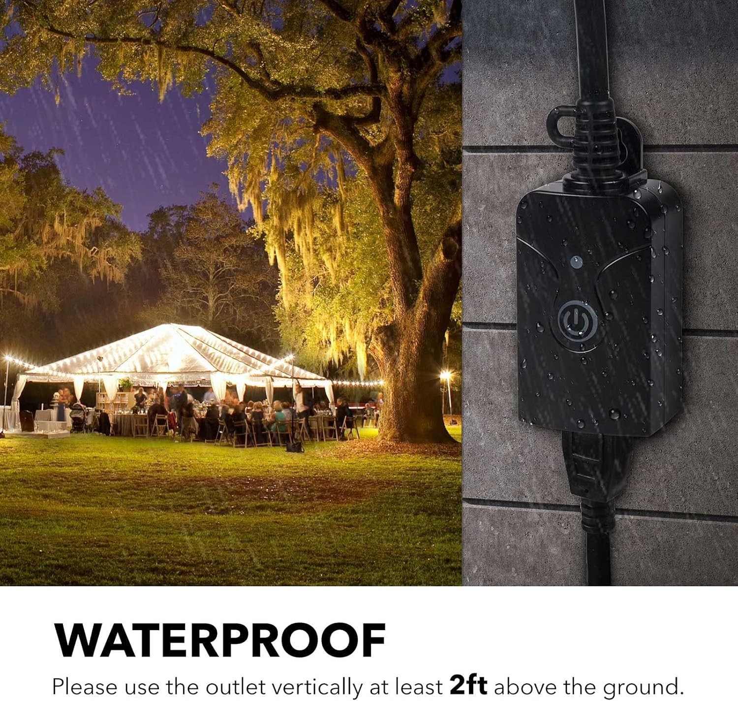 Compact Wireless Remote Outlet with 100ft Range – Weatherproof & Energy-Saving