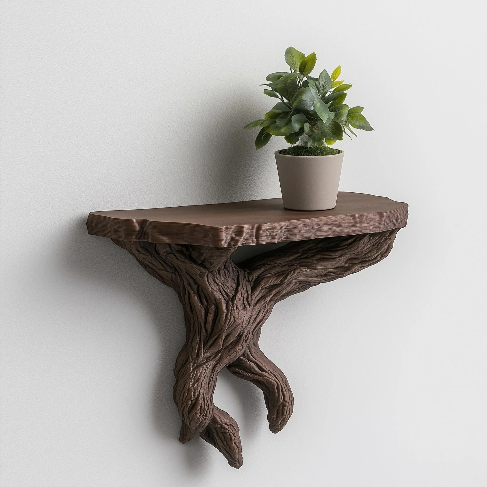 Tree Branch Wall Shelf | 3D Printed Floating Shelf | Nature Inspired Wall Art