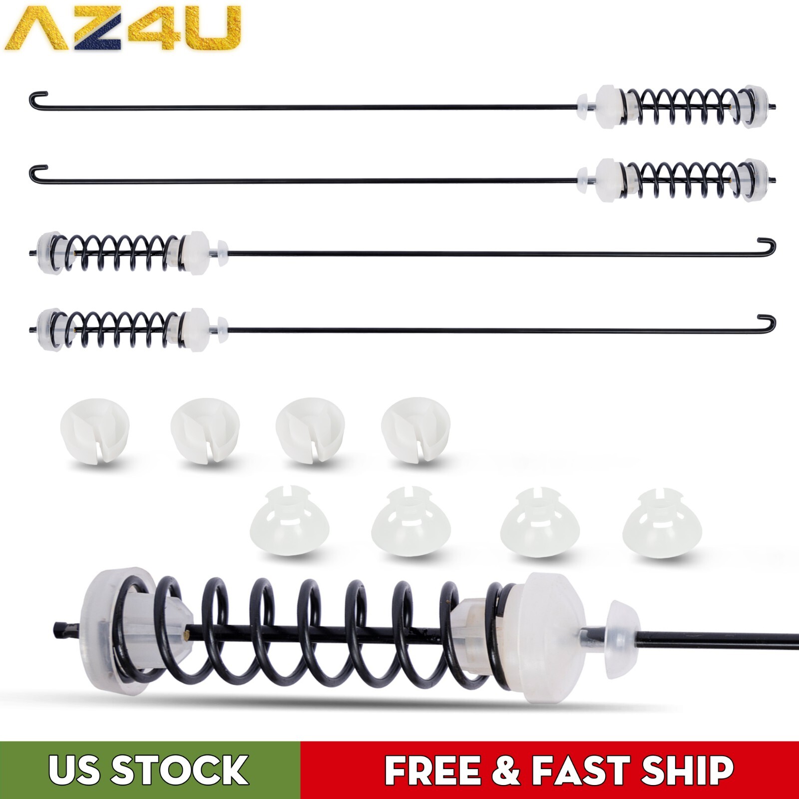4Pcs Washer Suspension Rod For Amana NTW4605EW0 NTW4516FW1 NTW4516FW2 NTW4516FW3
