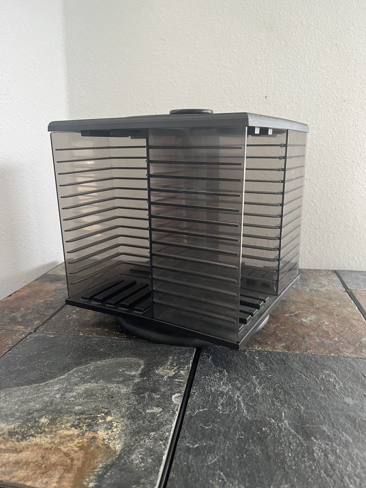 Vintage Space Age Rotating CD Storage Rack Carousel Spinning Tower Holder 56 CDs